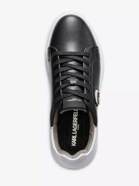 Karl Lagerfeld Paris Mens Sneakers Karl Head Black LF1S1107 Size 12M NEW